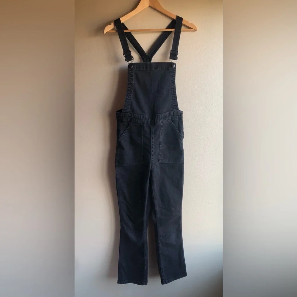 Madewell Women’s Denim Overall Jumpsuit Black Size Medium - Picture 1 of 15